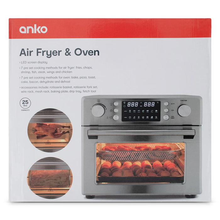 25L AIR FRYER AND OVEN - SILVER