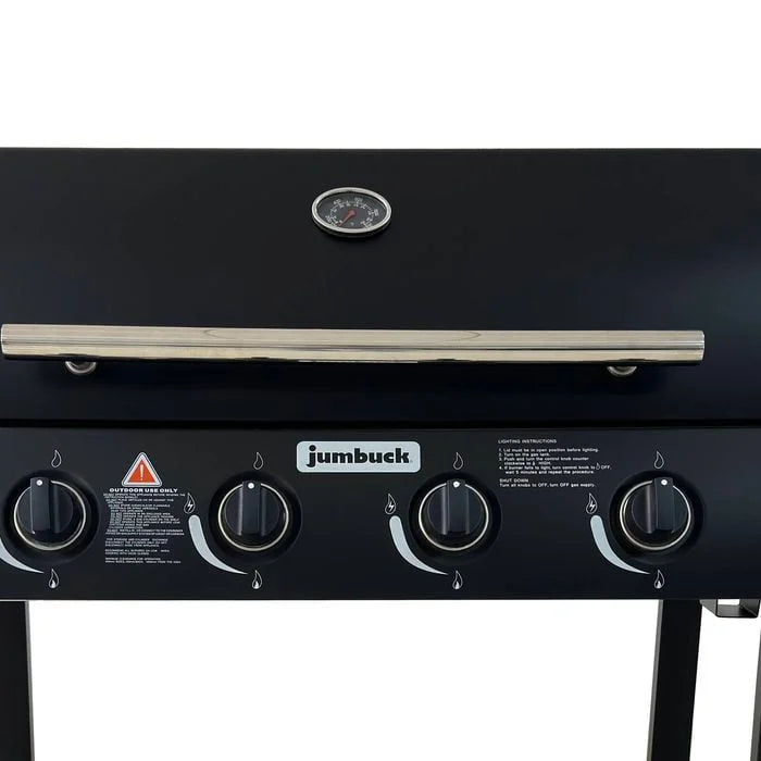 GAS BBQ HOODED JUMBUCK 4 BURNER PORTLAND