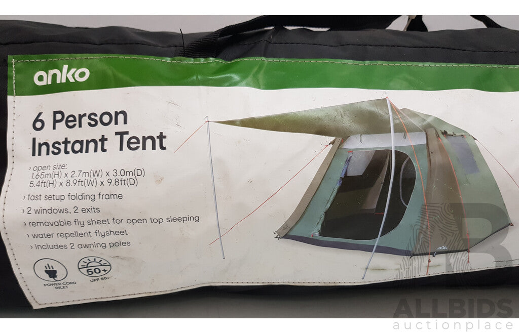 6 PERSON INSTANT TENT GREEN