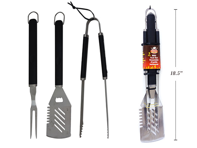 BBQ ACC UNTENSILS 3PCE TOOL SET
