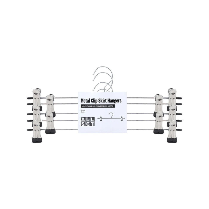 CLOTHES HANGER ALL SET 5PK METAL CLIP