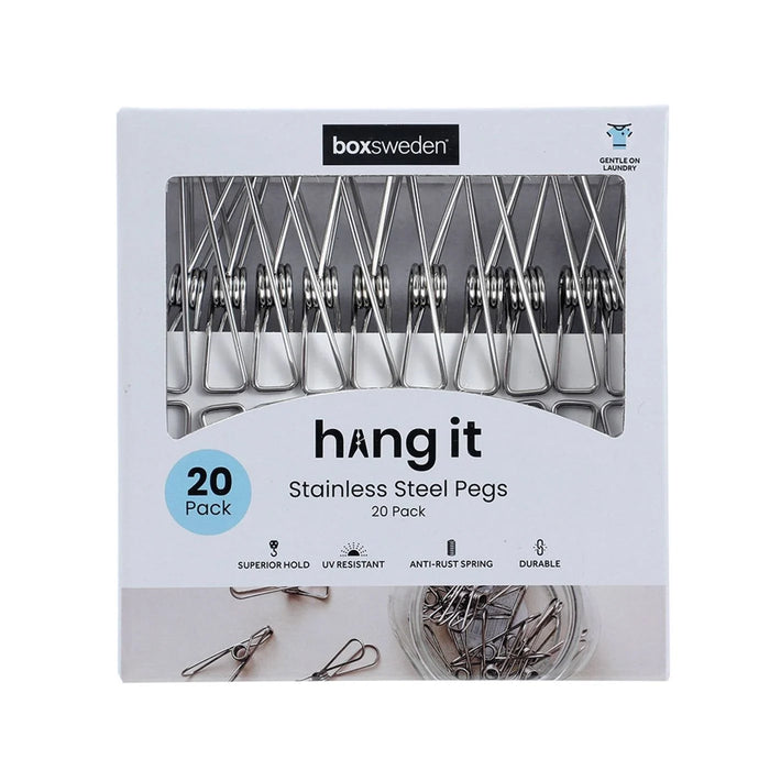 CLOTHES PEGS BOXSWEDEN 20PK STAIN