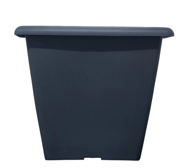 POT PLASTIC 350X300MM CHARCOAL SQ