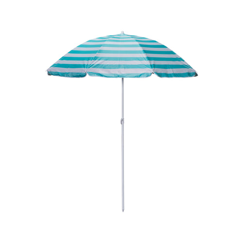 UMBRELLA PORTABLE MARQUEE 1.8M STRIPE AQUA