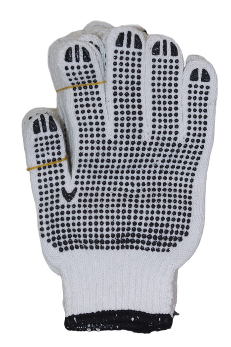 COTTON GLOVES W/ BLACK DOTS