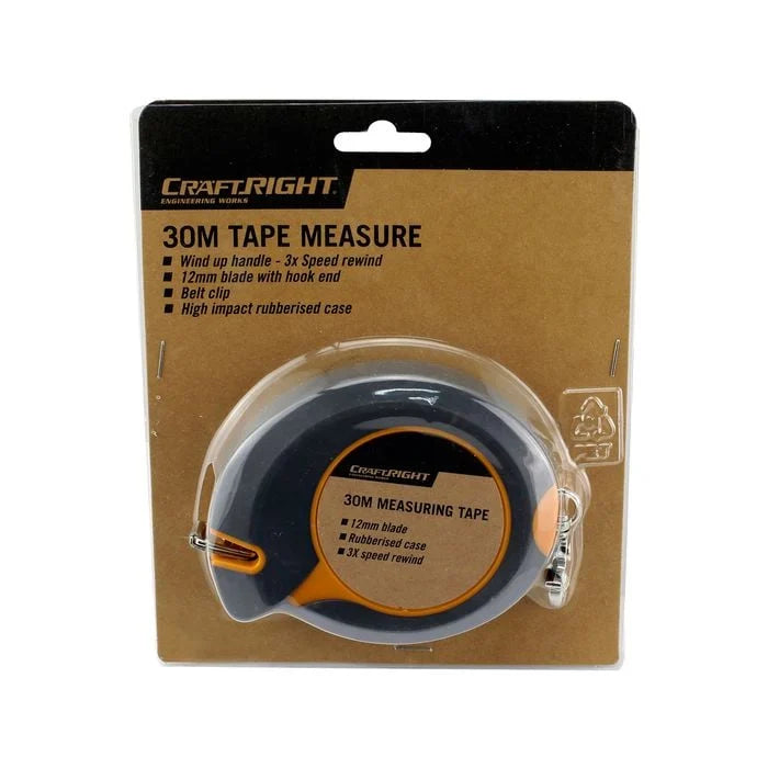 TAPE MEASURE CRAFTRIGHT 30M STEEL
