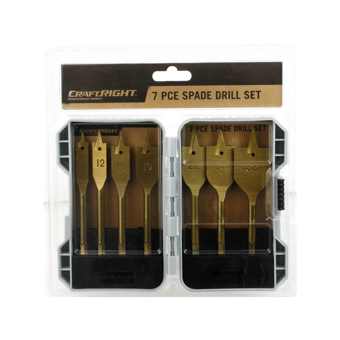 FLAT DRILL SET CRAFTRIGHT 7PC TITUM COAT