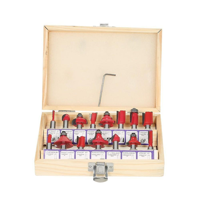 DELTAMAX ROUTER BITS SET 15PCS 8MM