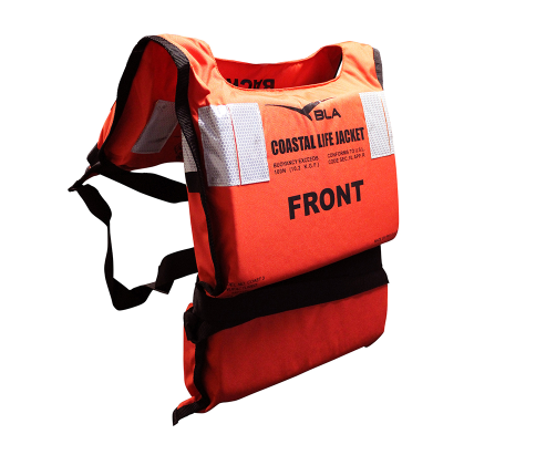 LIFE JACKET COASTAL ORA/BLK L150