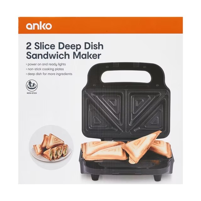 2 SLICE DEEP DISH SANDWICH MAKER