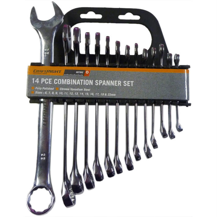 SPANNER SET CRAFTRIGHT 14PCE MM CR