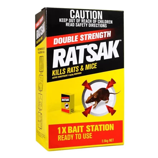 RATSAK 2.5kg DOUBLE STRENGTH BAIT STATION