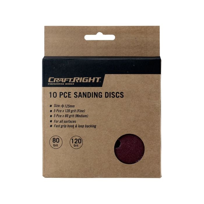 SANDING DISC 125MM 5PC 80G 5PC 120G