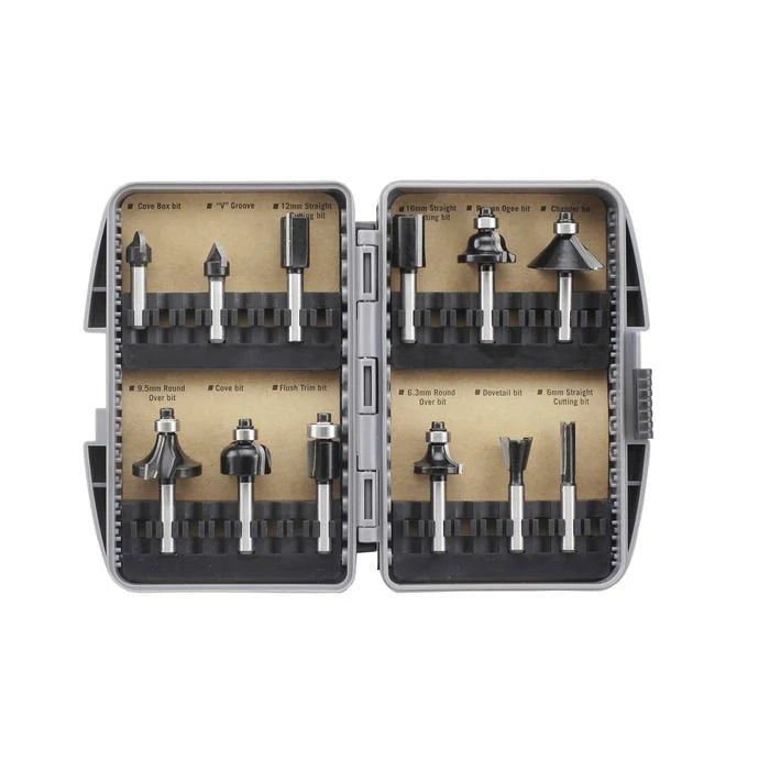 ROUTER BIT SET CRAFTRIGHT 12PCE TUN