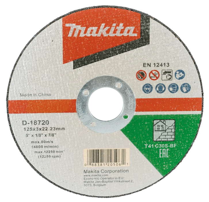 WHEEL CUT OFF MASONRY MAKITA 125X3X22