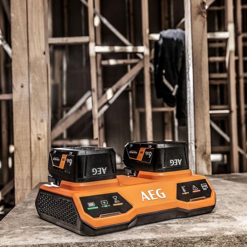 AEG 18V DUAL PORT SIMULTANEOUS RAPID CHARGER