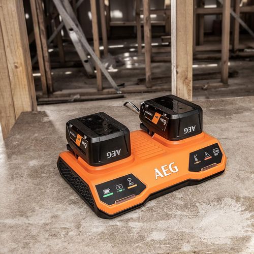 AEG 18V DUAL PORT SIMULTANEOUS RAPID CHARGER