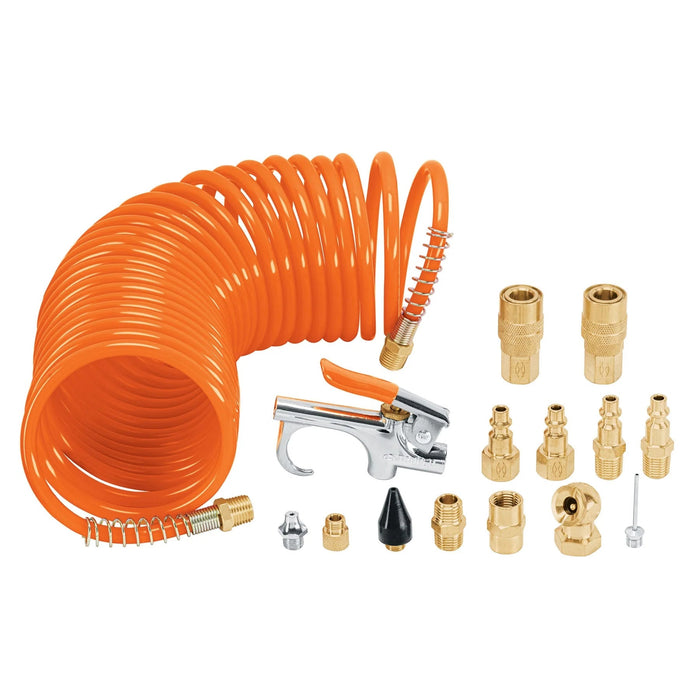 15PC AIR COMPRESSOR ACCESSORY KIT WITH COIL HOSE TRUPER