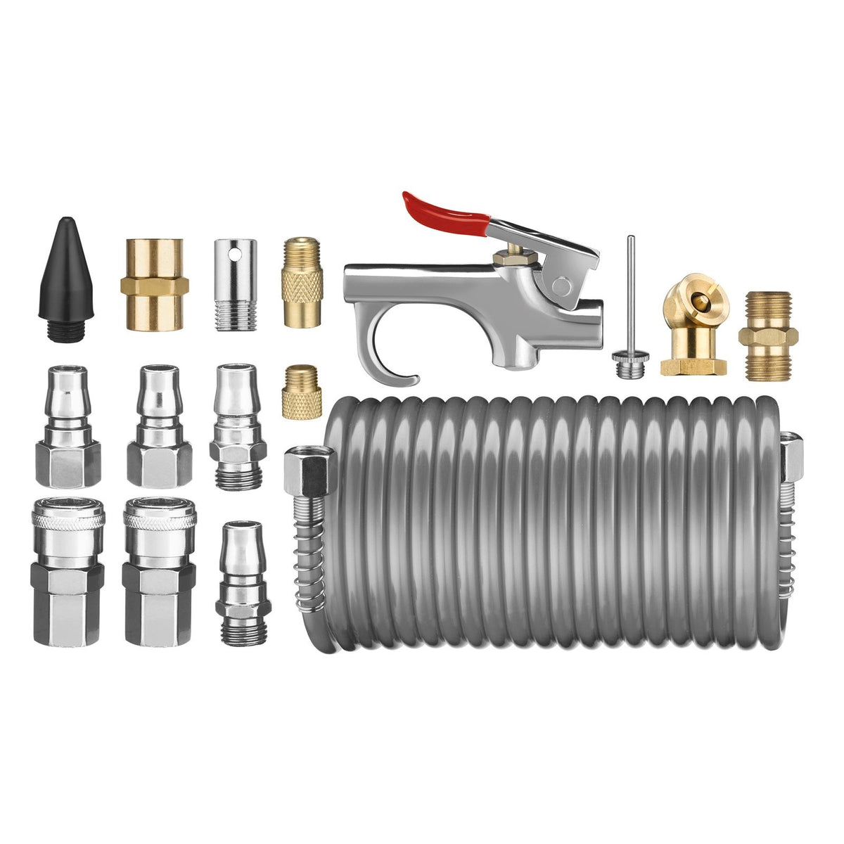 AIR INFLATOR KIT OZITO 14PCE INCLUDE HOSE — Island Enterprises Limited