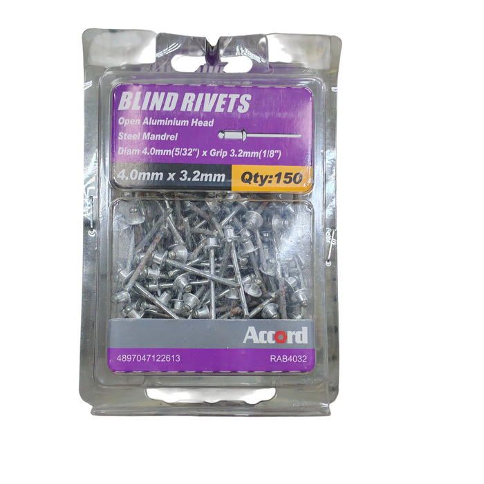 AKORD BLIND RIVET 4.0X3.2MM PB150