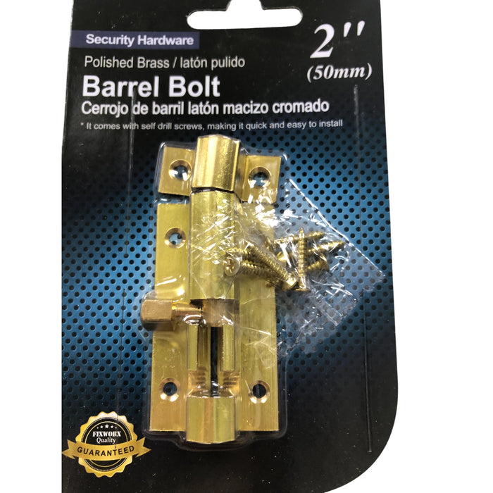 FIXWORX BOLT BARREL SOLID BRASS BP 50MM