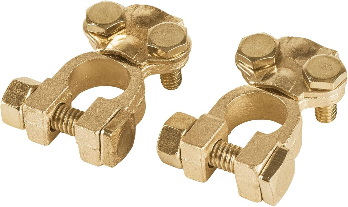 BRASS TOP POST BATTERY TERMINAL SET PRETUL
