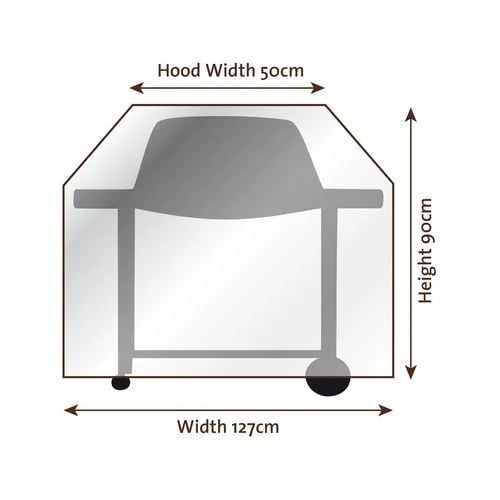 BBQ COVER JUMBUCK SMALL 2BURNER HOOD