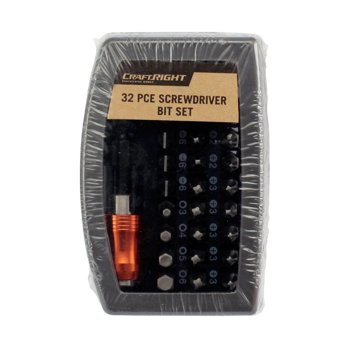 BIT SCREWDRIVER SET CRAFTRIGHT 32PC