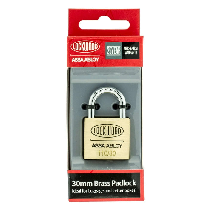 PADLOCK 110 SERIES LOCKWOOD 30MM BRASS 1