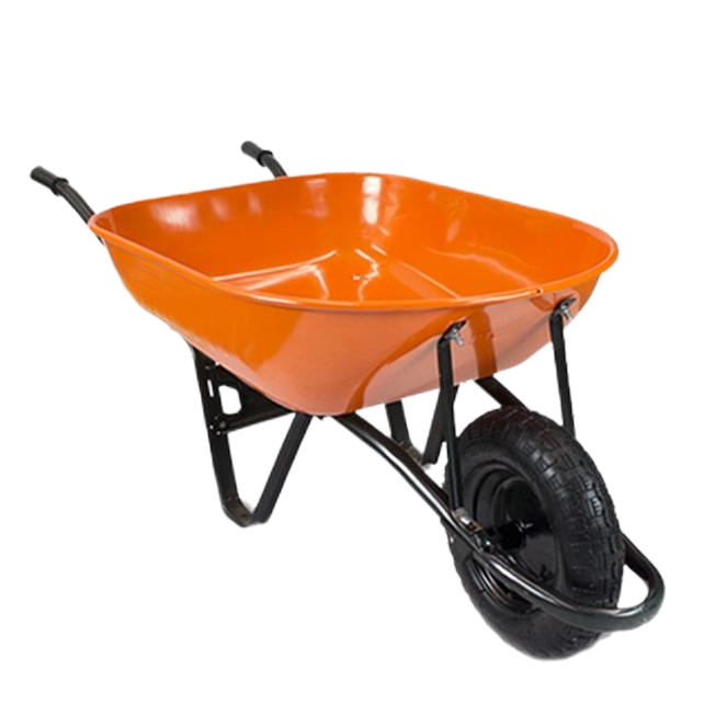 BUILDERS BARROW STEEL TRAY ORANGE 70L WH