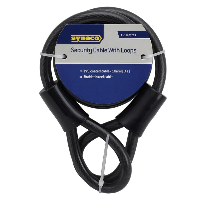 CABLE LOCK LOOPED SYNECO 10MMX1.2M 72200