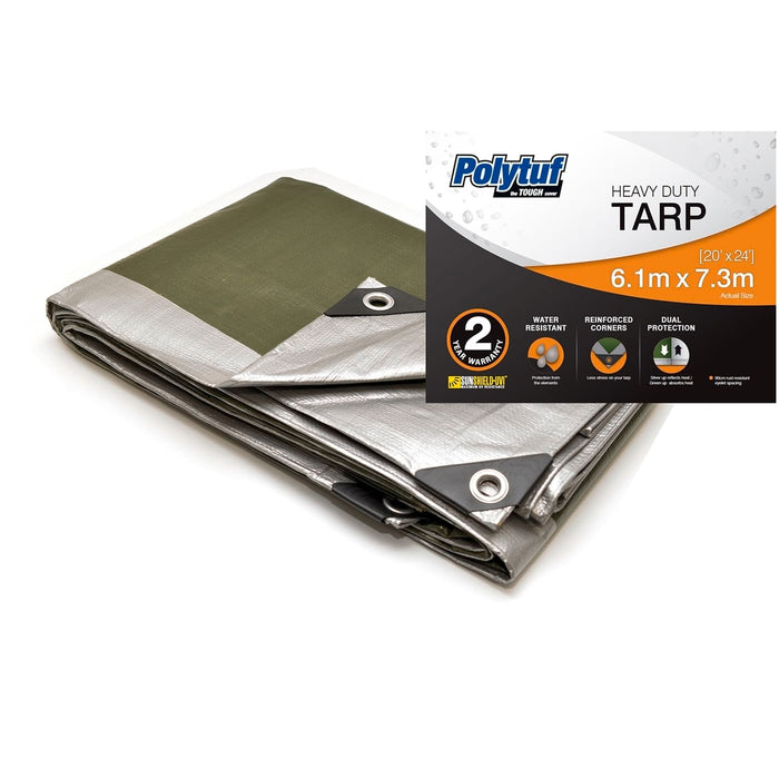 CREEPER TARPAULIN SLIVER/GREY 6.1 X 7.3M