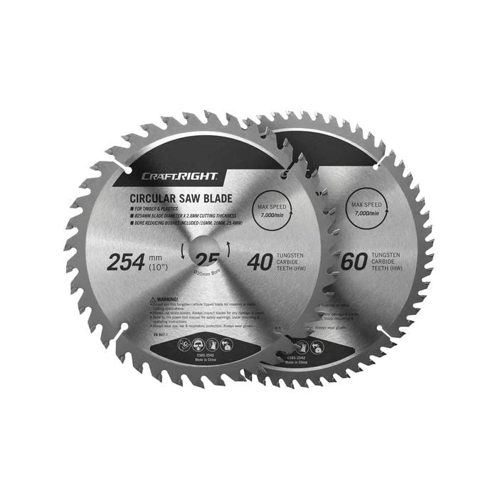 CIRC SAW 40T 60T CRAFTRIGHT 2PC 254M