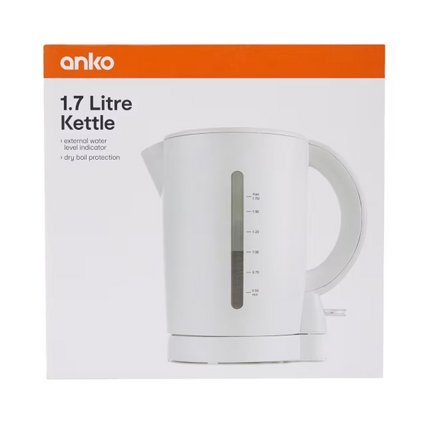 1.7L WHITE CORDLESS KETTLE