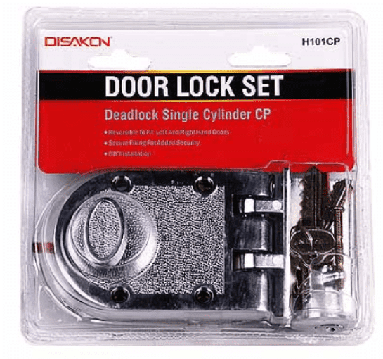 DISAKON SET DOOR LOCK SET DEADLOCK ZINC BODY — Island Enterprises Limited