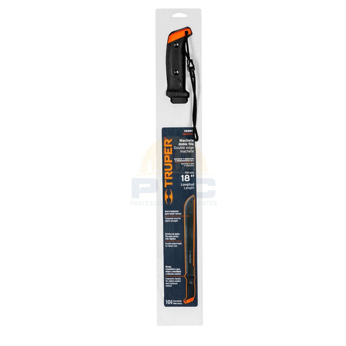 DOUBLE EDGE MACHETE 18INCH(46CM)