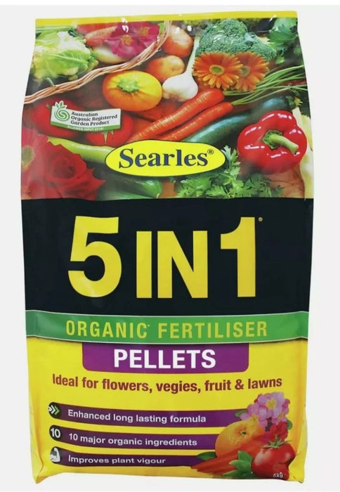 FERTILISER GARDEN SEARLES 5KG 5 IN 1 ORG