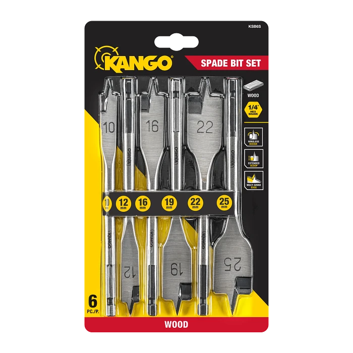 DRILL BIT SPADE KANGO 6PC KSB6S