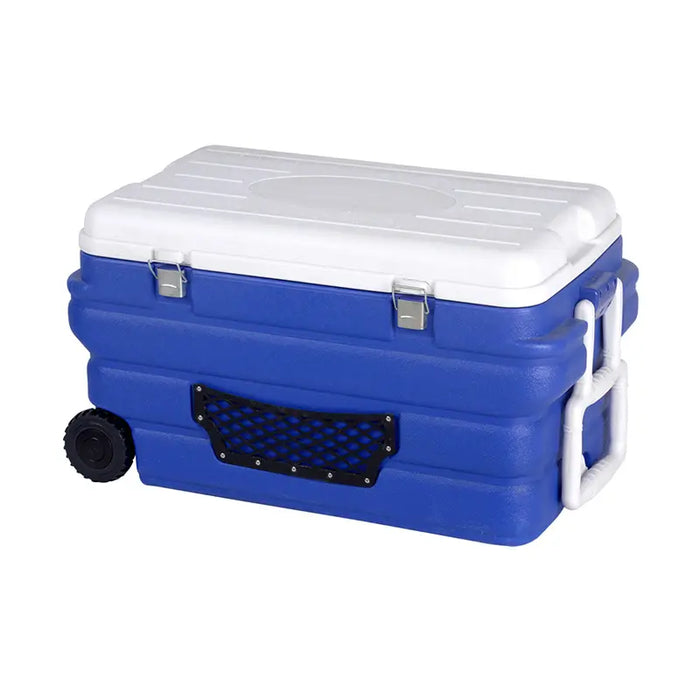 COOLER BOX W/ WHEELS 72 HOURS BLUE 90L