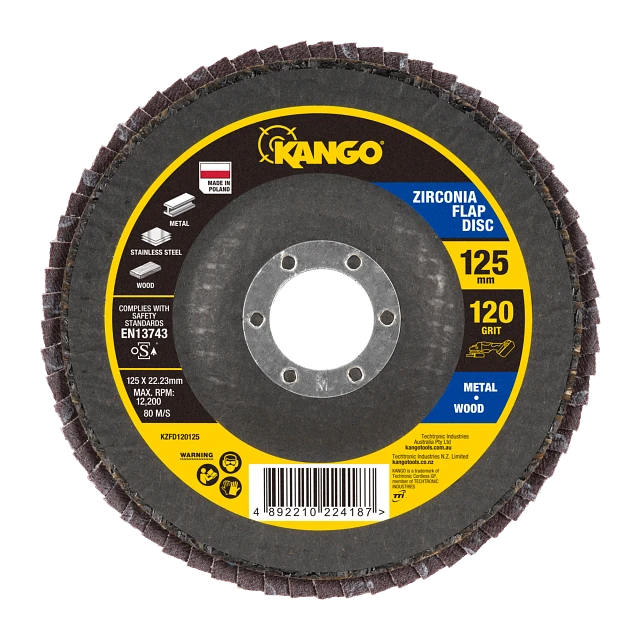 FLAP DISC ZIRCONIA KANGO 125MM 120G