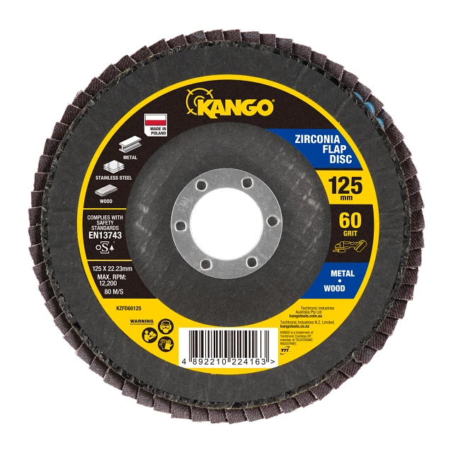 FLAP DISC ZIRCONIA KANGO 125MM 60G K