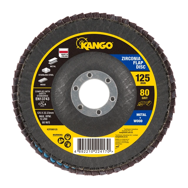 FLAP DISC ZIRCONIA KANGO 125MM 80G