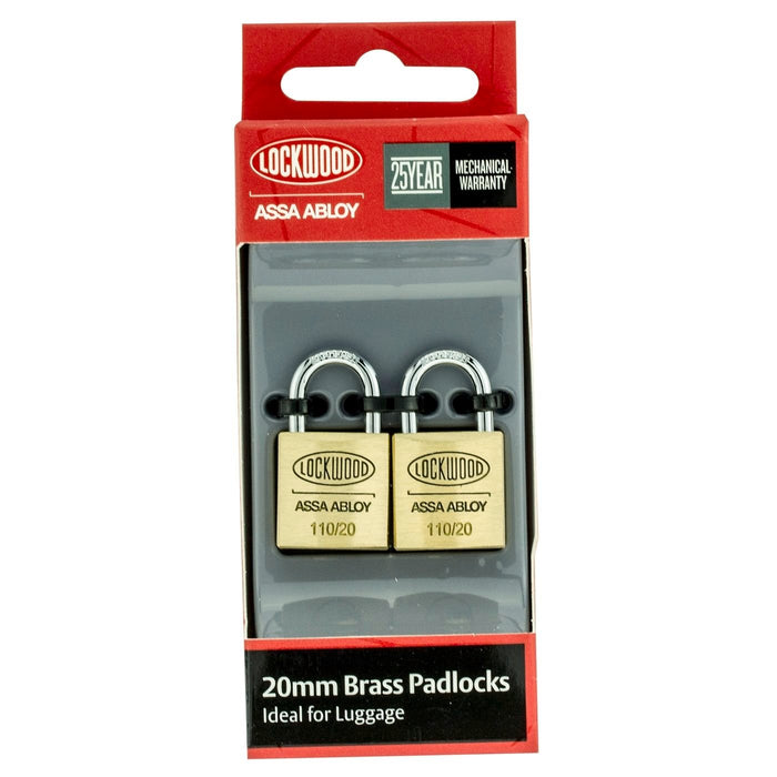 PADLOCK 110 SERIES LOCK 20MM BRASS 2
