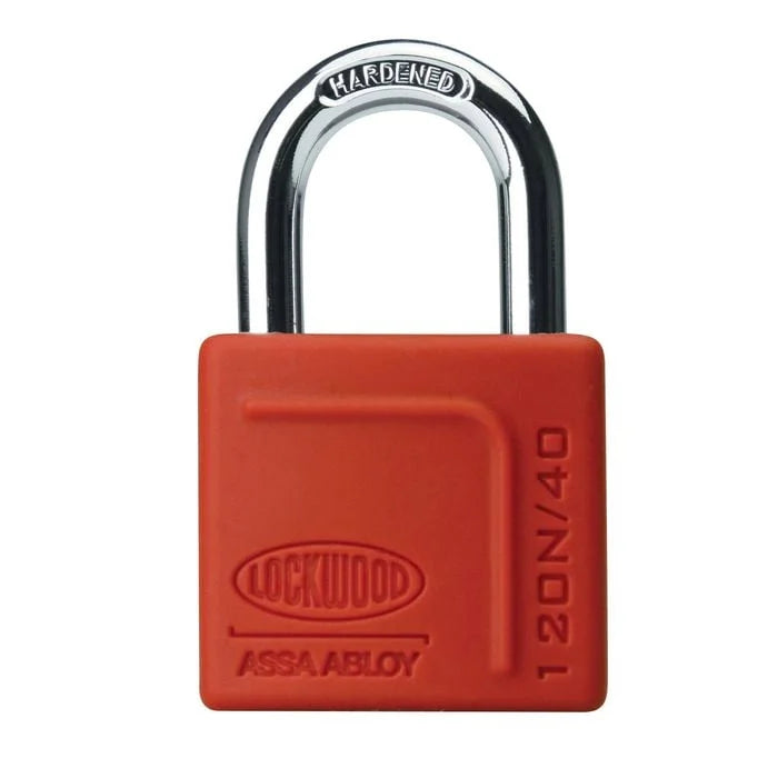 PADLOCK SILICONE JACKET LWOOD 40MM RED