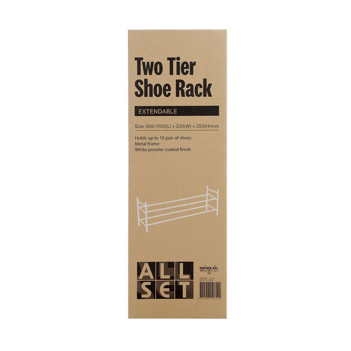 SHOE RACK ALL SET 23X110X35CM 2 TIER EXT