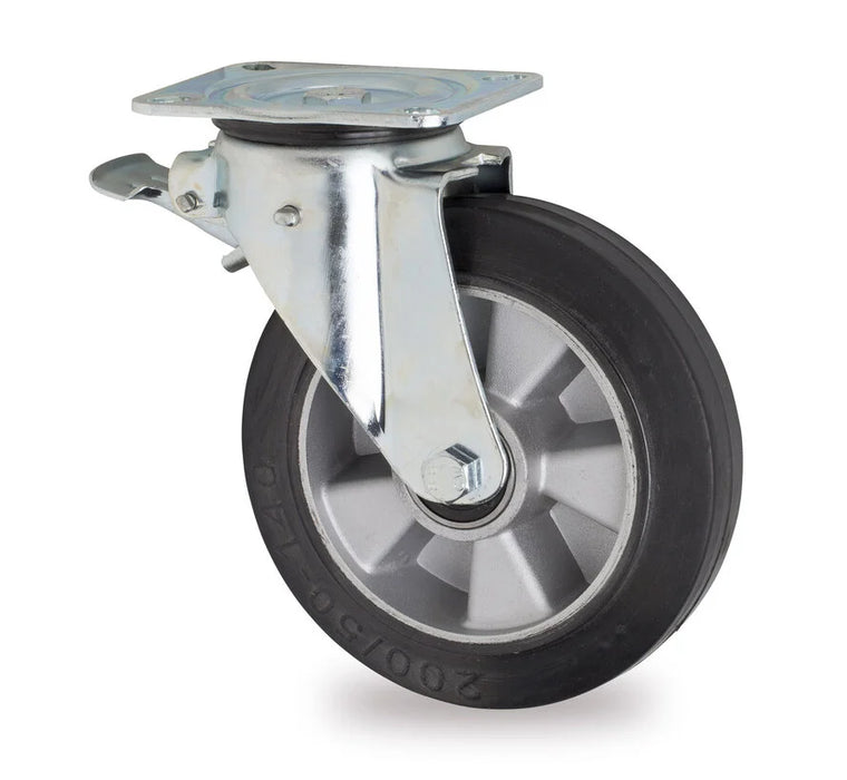 CASTOR SWIVEL C/W BRAKES 10 INCH (250)