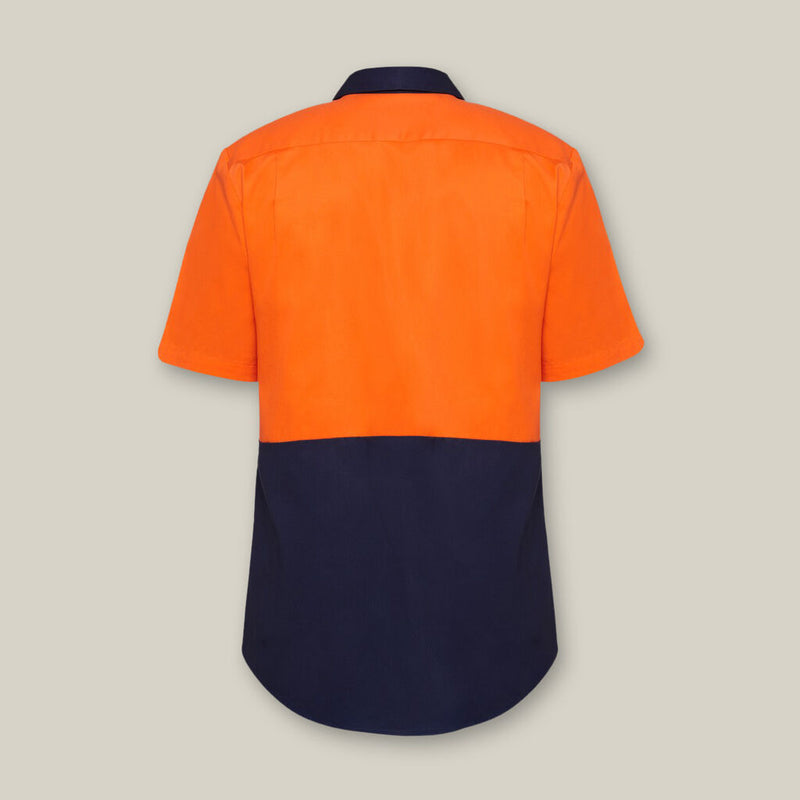 HI-VIS LIGHT WEIGHT VENTED SHORT SLEEVE COTTON SHIRT