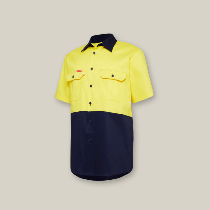 HI-VIS LIGHT WEIGHT VENTED SHORT SLEEVE COTTON SHIRT