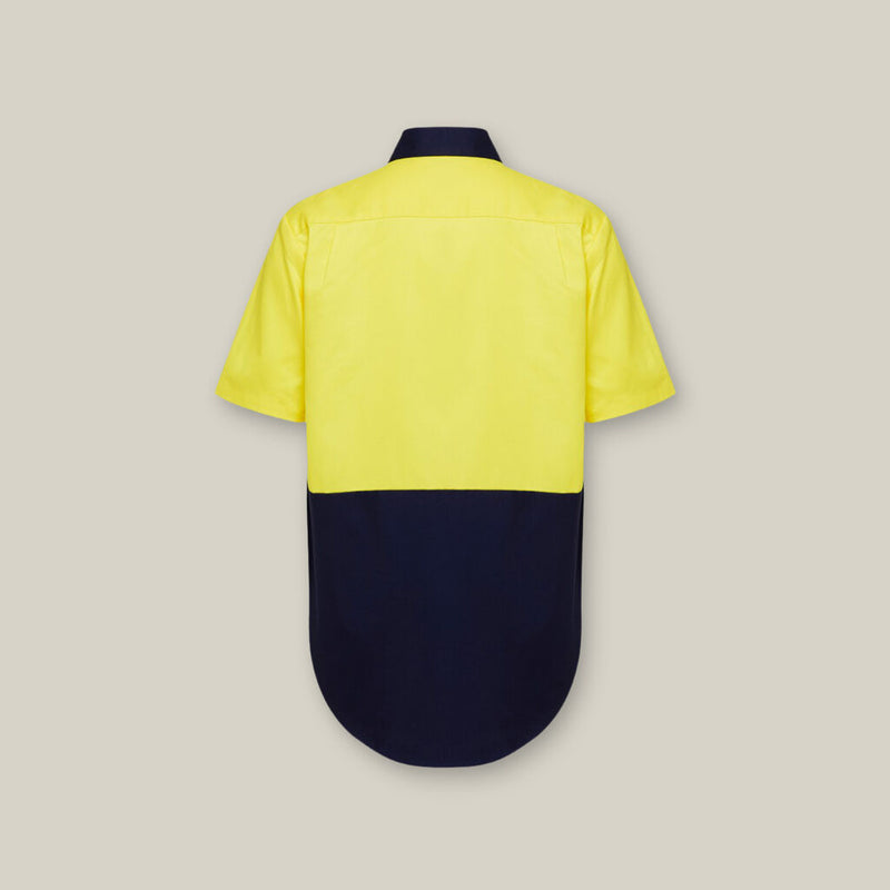 HI-VIS LIGHT WEIGHT VENTED SHORT SLEEVE COTTON SHIRT