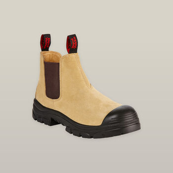 GRIT PULL ON STEEL TOE SAFETY BOOT - SAND